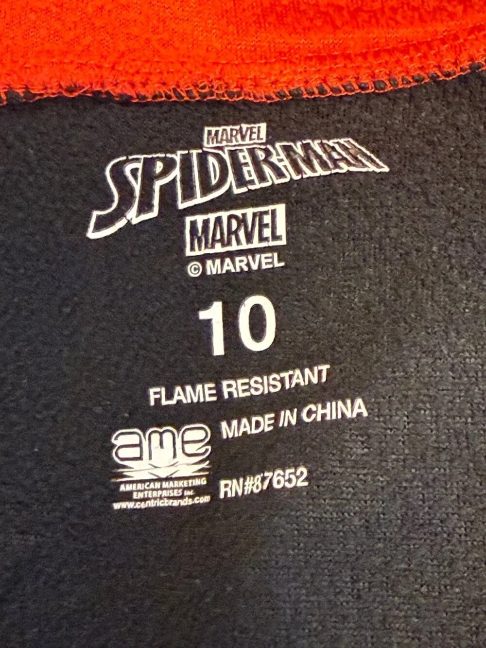 Marvel - Spiderman - Venom - Hooded Zip Up Pajamas - Size 10